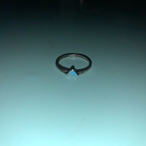 Vintage Blue Triangle Ring